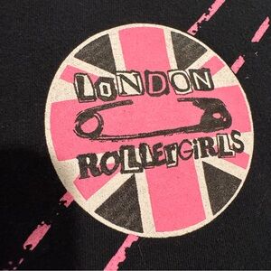 London Rollergirls 100% Cotton XL Black T-Shirt
